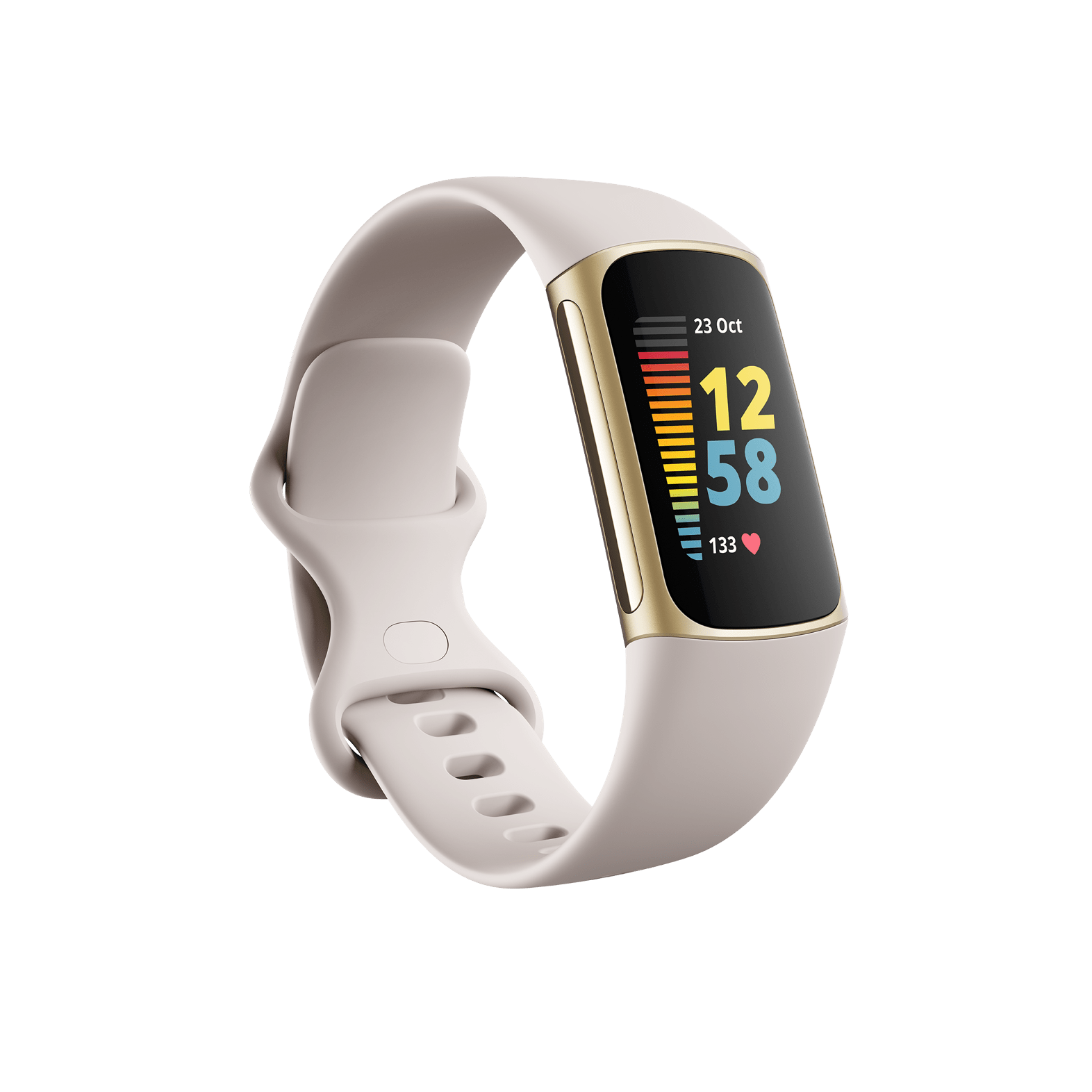 Fitbit Charge 5™ (Lunar White/Soft Gold Stainless Steel)